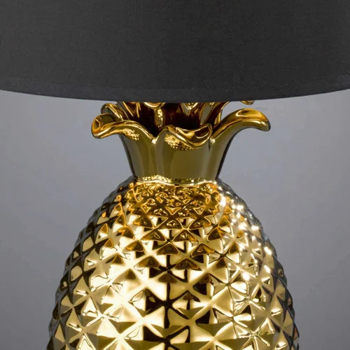 LAMPADA DA TAVOLO ANANAS ORO CERAMICO 43CM