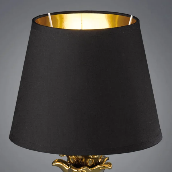 LAMPADA DA TAVOLO ANANAS ORO CERAMICO 35CM