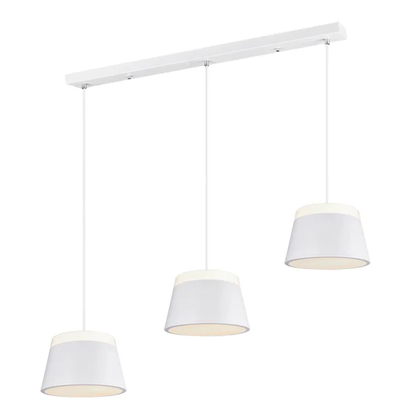LAMPADA A SOFFITTO DUCHESSA 3 LUCI DI METALLO BIANCO