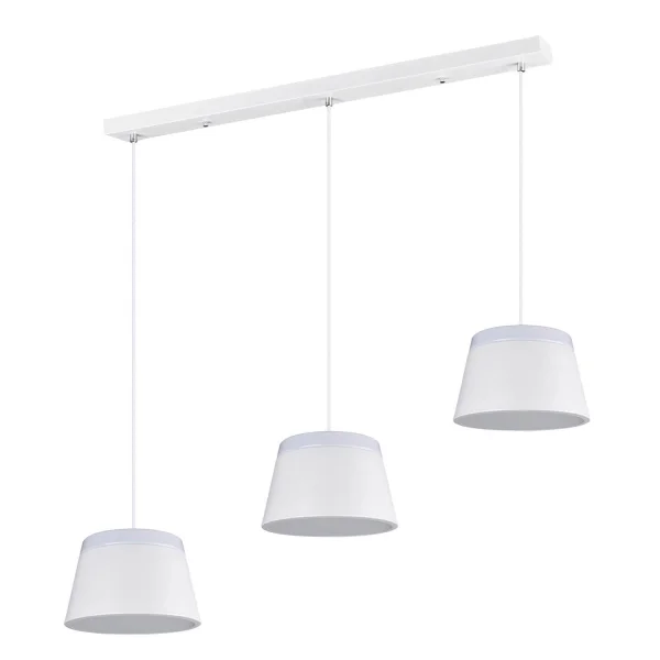 LAMPADA A SOFFITTO DUCHESSA 3 LUCI DI METALLO BIANCO