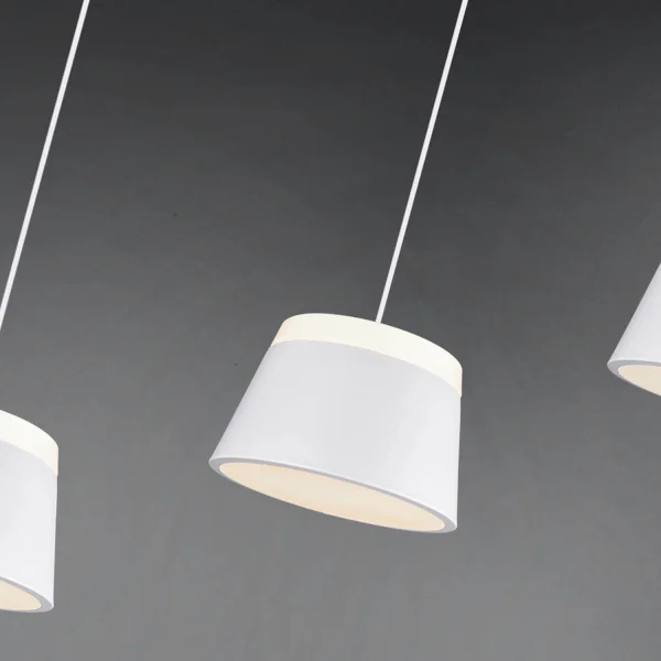 LAMPADA A SOFFITTO DUCHESSA 3 LUCI DI METALLO BIANCO