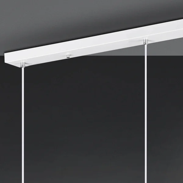 LAMPADA A SOFFITTO DUCHESSA 3 LUCI DI METALLO BIANCO