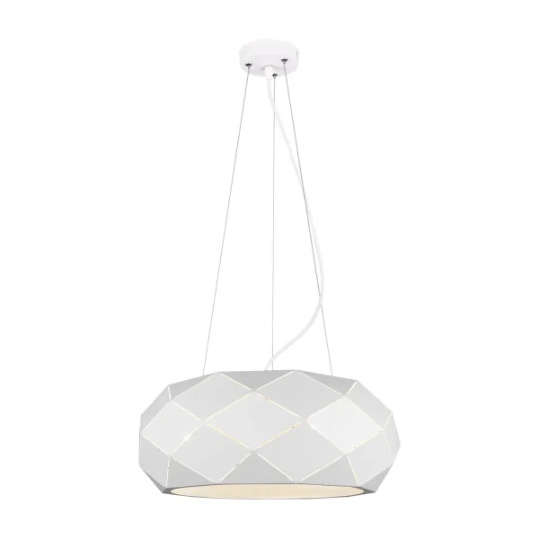 LAMPADA A SOFFITTO 3 LUCI NICASIA BIANCO METALLO