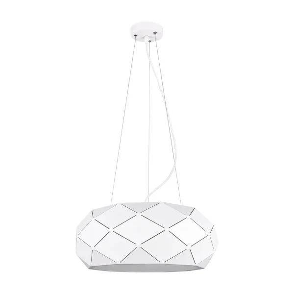 LAMPADA A SOFFITTO 3 LUCI NICASIA BIANCO METALLO