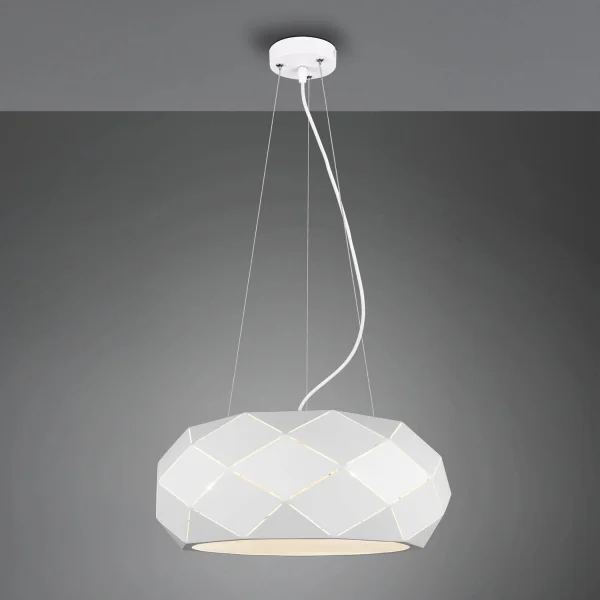 LAMPADA A SOFFITTO 3 LUCI NICASIA BIANCO METALLO