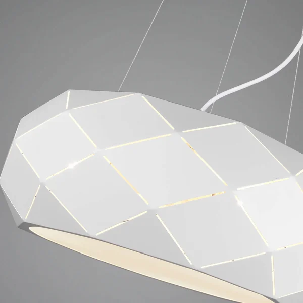 LAMPADA A SOFFITTO 3 LUCI NICASIA BIANCO METALLO