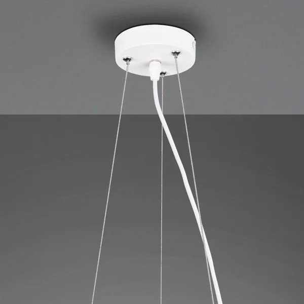 LAMPADA A SOFFITTO 3 LUCI NICASIA BIANCO METALLO