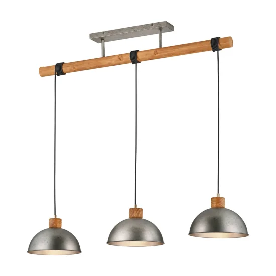 LAMPADA A SOFFITTO 3 LUCI JANO METALLO NICHEL ANTICO 2