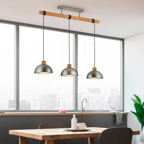 LAMPADA A SOFFITTO 3 LUCI JANO METALLO NICHEL ANTICO