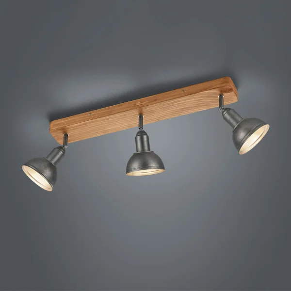 RIFLETTORI 3 LUCI JANO METALLO NICHEL ANTICO