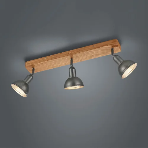 RIFLETTORI 3 LUCI JANO METALLO NICHEL ANTICO