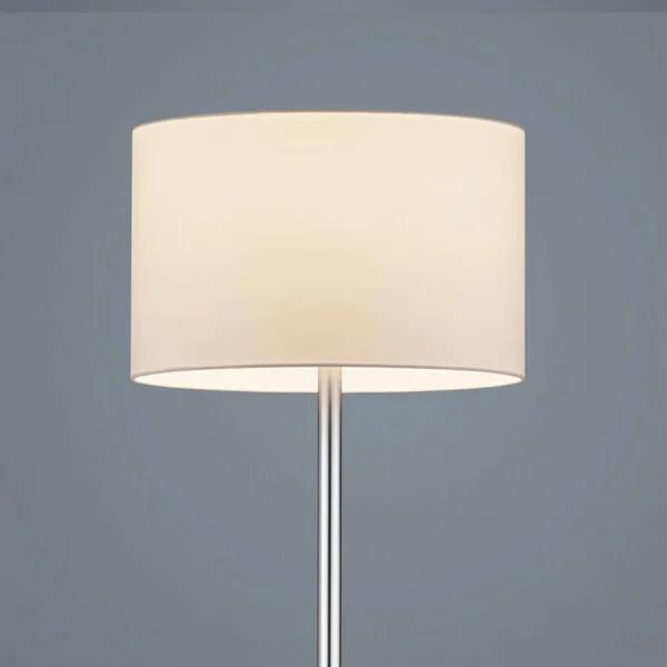 LAMPADA DA TERRA BROOME C/FLEXO SCHERMO BIANCO IN METALLO