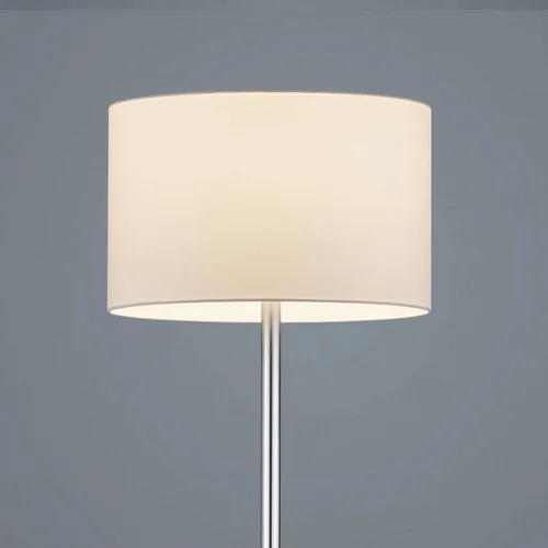 LAMPADA DA TERRA BROOME C/FLEXO SCHERMO BIANCO IN METALLO