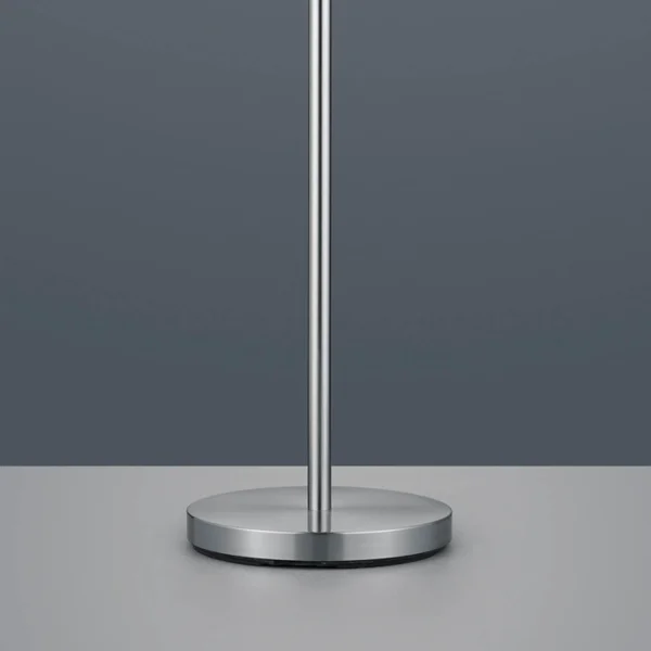 LAMPADA DA TERRA BROOME C/FLEXO SCHERMO BIANCO IN METALLO