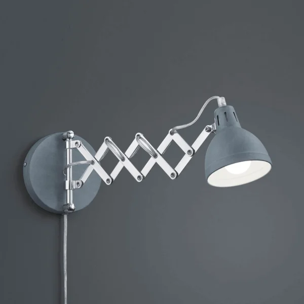 LAMPADA DA PARETE EDWARD IN METALLO IN CALCESTRUZZO