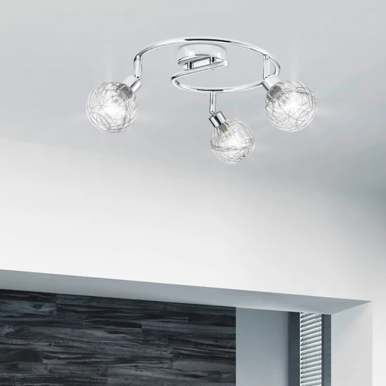 SOFFITTO QUINN CROMATO A 3 LUCI 2