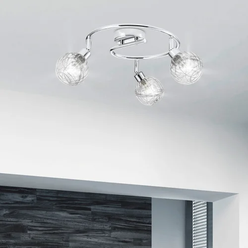 SOFFITTO QUINN CROMATO A 3 LUCI