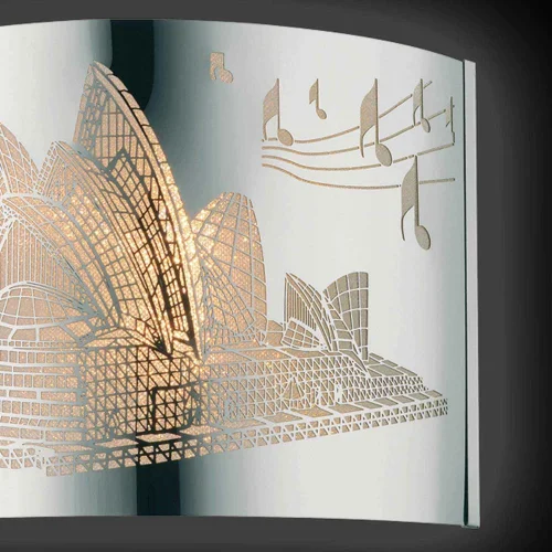 LAMPADA DA PARETE FUNZIONA IN ACCIAIO CROMATO