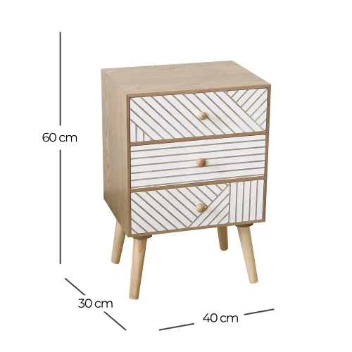 TAVOLINO 3 CASSETTI JUNO