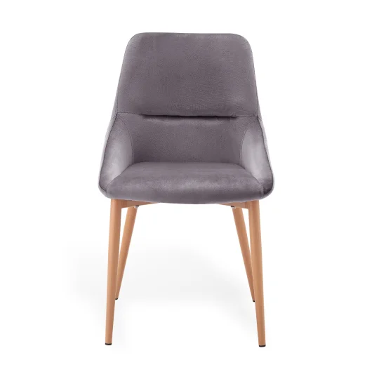 SEDIA ADNEY IN VELLUTO GRIGIO 2