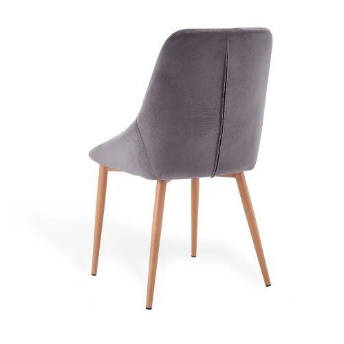 SEDIA ADNEY IN VELLUTO GRIGIO