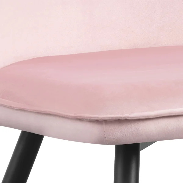 SEDIA HADLEY VELLUTO ROSA