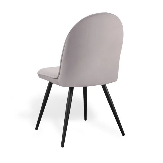 SEDIA HADLEY VELLUTO GRIGIO 2