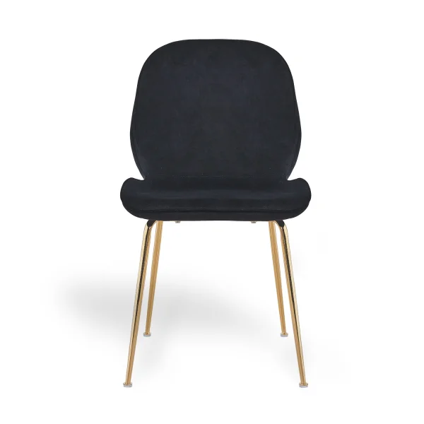 SEDIA IN VELLUTO NERO ASHCROFT