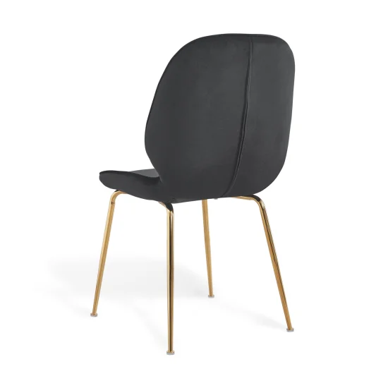 SEDIA IN VELLUTO NERO ASHCROFT 2