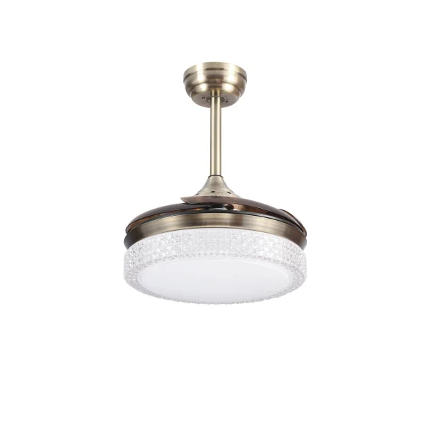 VENTILATORE A SOFFITTO A LED KINGSTON 4P PIEGHEVOLE IN PELLE REGOLABILE