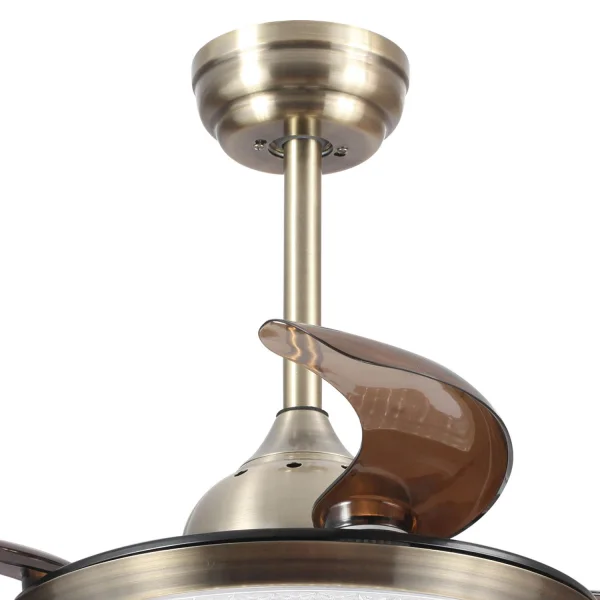 VENTILATORE A SOFFITTO A LED KINGSTON 4P PIEGHEVOLE IN PELLE REGOLABILE