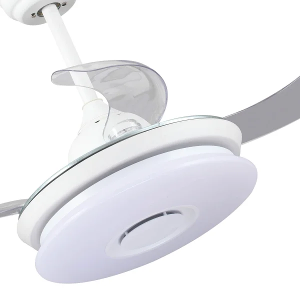 VENTILATORE SOFFITTO LED LINSTEAD BIANCO RGB PIEGHEVOLE REGOLABILE