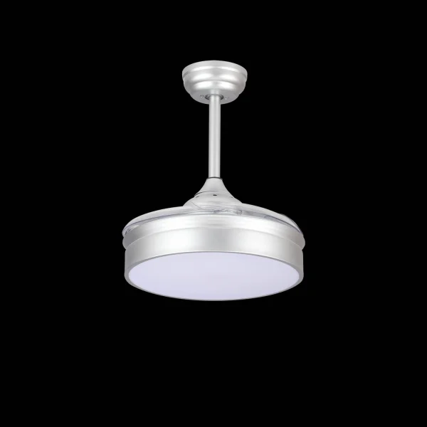 REGOLABILE PIEGHEVOLE ARGENTO RICHMOND LED VENTILATORE SOFFITTO