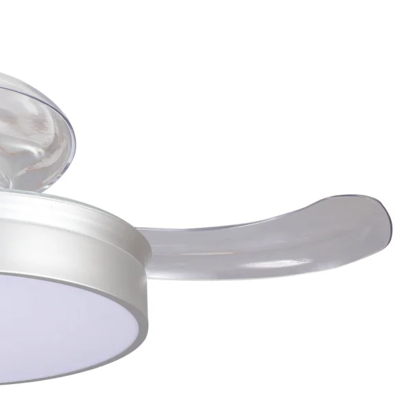 REGOLABILE PIEGHEVOLE ARGENTO RICHMOND LED VENTILATORE SOFFITTO