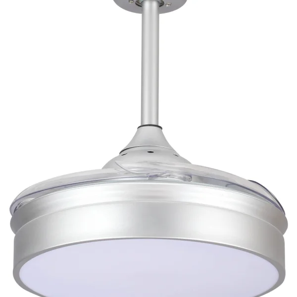 REGOLABILE PIEGHEVOLE ARGENTO RICHMOND LED VENTILATORE SOFFITTO
