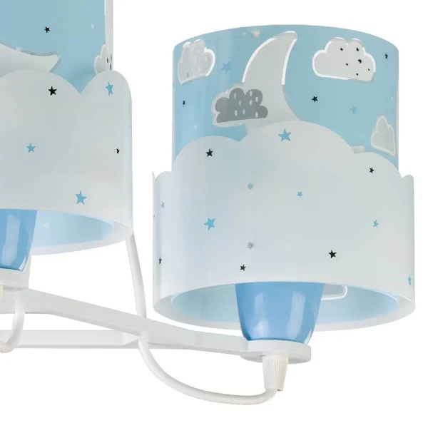 LAMPADA PER BAMBINI 3 LUCI LUNARI E27 BLU
