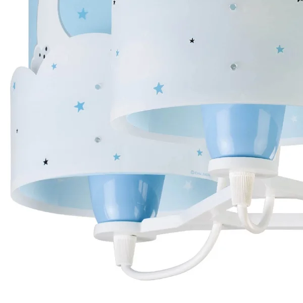 LAMPADA PER BAMBINI 3 LUCI LUNARI E27 BLU