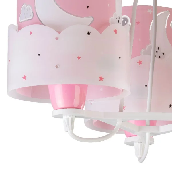 LAMPADA PER BAMBINI 3 LUCI LUNARI E27 ROSA