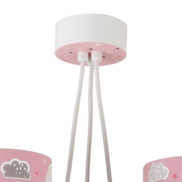 LAMPADA PER BAMBINI 3 LUCI LUNARI E27 ROSA