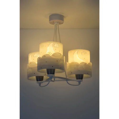 LAMPADA PER BAMBINI 3 LUCI LUNARI E27 GRIGIO