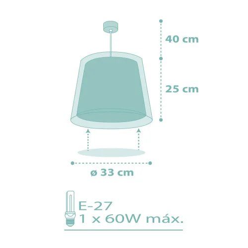 LAMPADA A SOSPENSIONE PER BAMBINI SOGNO FIORI E27 VERDE