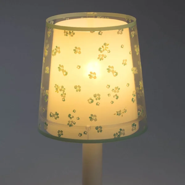 LAMPADA DA TAVOLO PER BAMBINI FIORI DA SOGNO E14 VERDE