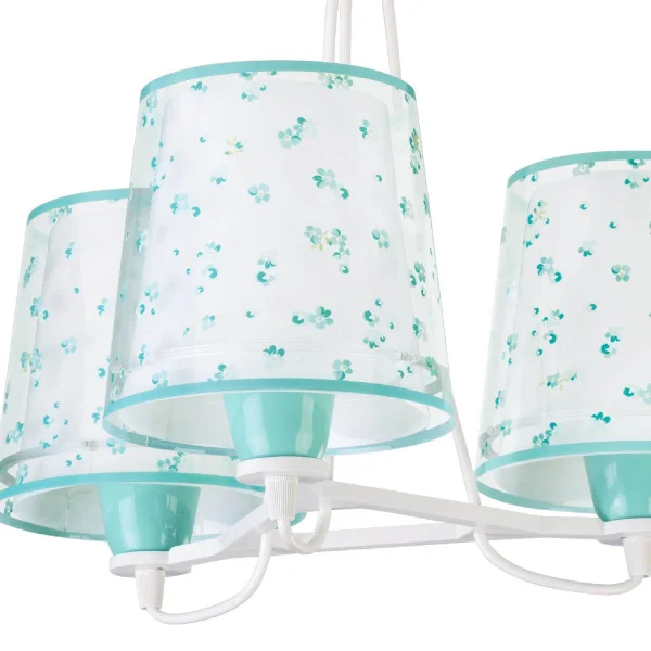 LAMPADA PER BAMBINI 3 LUCI SOGNO FIORI E27 VERDE