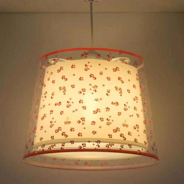 LAMPADA A SOSPENSIONE PER BAMBINI SOGNO FIORI E27 ROSA