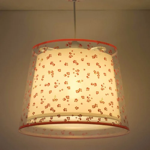 LAMPADA A SOSPENSIONE PER BAMBINI SOGNO FIORI E27 ROSA