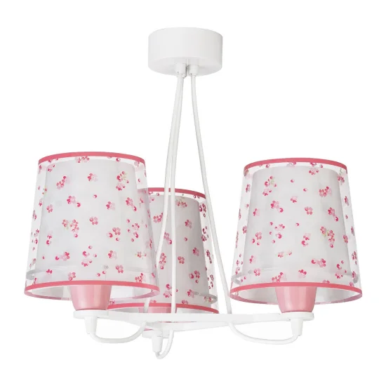 LAMPADA PER BAMBINI 3 LUCI SOGNO FIORI E27 ROSA 2
