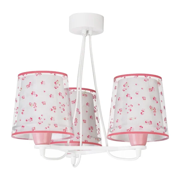 LAMPADA PER BAMBINI 3 LUCI SOGNO FIORI E27 ROSA