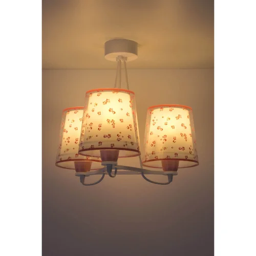 LAMPADA PER BAMBINI 3 LUCI SOGNO FIORI E27 ROSA
