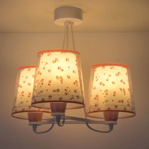 LAMPADA PER BAMBINI 3 LUCI SOGNO FIORI E27 ROSA