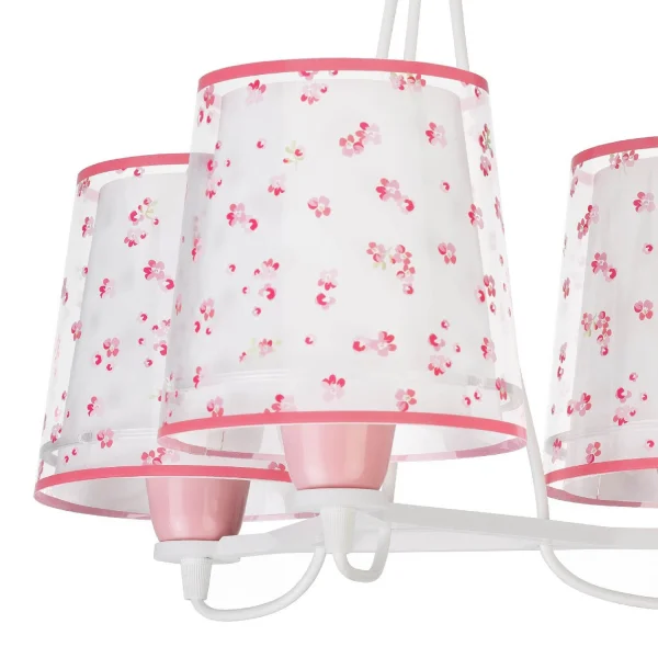 LAMPADA PER BAMBINI 3 LUCI SOGNO FIORI E27 ROSA
